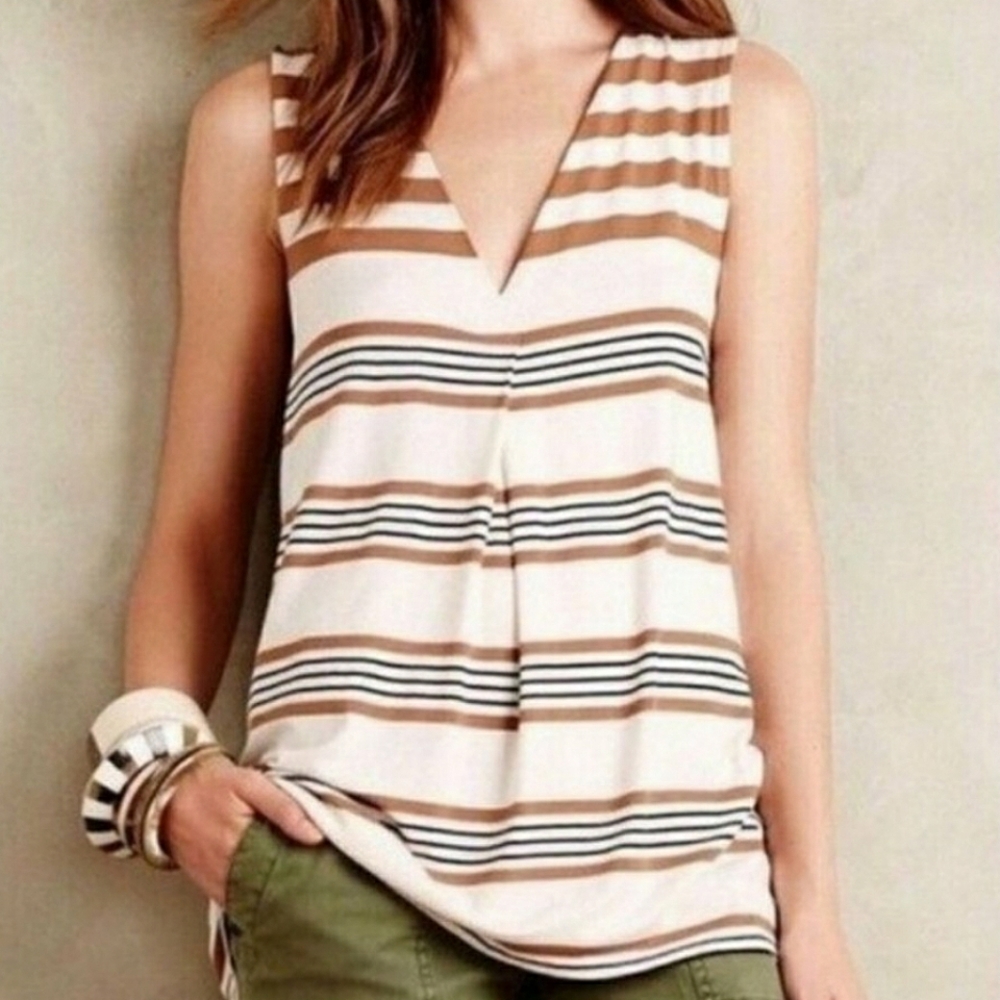 Deletta Anthropologie Striped Tank Blouse